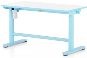 OfficeTech Kids állítható magasságú asztal, 100 x 50 cm, fehér / kék