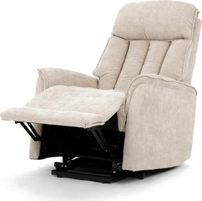 Bézs elektromos relaxfotel kábeles vezérléssel, szövet kárpitozással, TV-H9727 CRM2