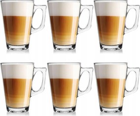 6x Kávés Poharak Latte Tea meleg hideg italok pohár szett