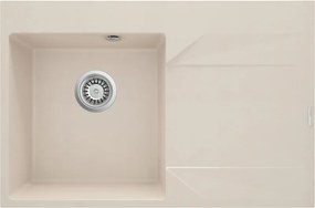 Evora gránit mosogató_beige_1 medence+csepegtető