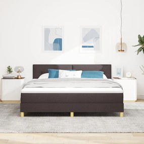 Boxspring ágy matraccal sötétbarna 180x200 cm szövet