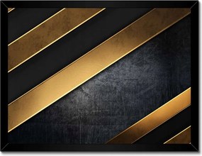 Poszter fekete keretben 40x30 Arany csíkos