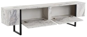 TV szekrény Serenity - Fressia Marble, Fekete
