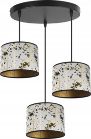 Mennyezeti Lámpa Lógó Csillár Hármas Lámpabúra Glamour Arany Elegáns