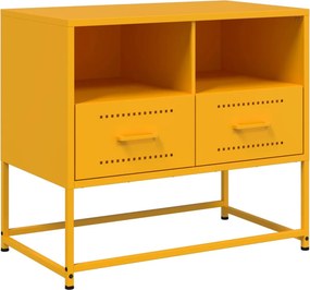 vidaXL mustársárga acél TV-szekrény 68 x 39 x 60,5 cm