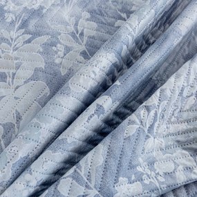 FLOWERS ágytakaró kék/szürke Méret: 200 x 220 cm