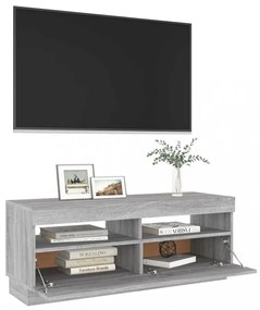 szürke sonoma TV-szekrény LED-lámpákkal 100 x 35 x 40 cm