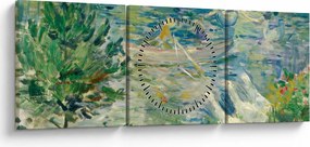 Kép - Berthe Morisot, Girl in a Boat with Geese, reprodukciók (órával) (90x30 cm)