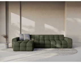 Zöld sarokkanapé (bal oldali-heverő résszel) Kendal – Micadoni