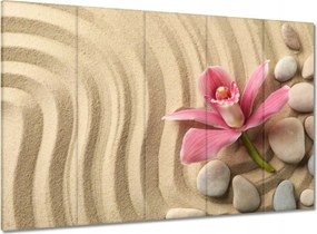 Vászonkép 100x70 Spa Wellness Homok és kövek