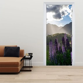 Fotótapéta ajtóra - Csillagfürt díszlete (95x205cm)
