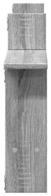 2 db szürke sonoma színű szerelt fa fali polc 50 x 12 x 50 cm