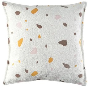Krémszínű buklé-zsenília párna gyerek kanapéhoz Terrazzo Block – Wigiwama