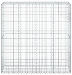 horganyzott vas gabion kosár fedéllel 200 x 50 x 200 cm