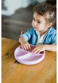 Világos rózsaszín szilikon gyerek tányér 19x20,5 cm – Kindsgut
