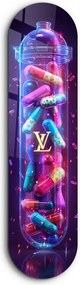 Colorful LV Tube edzett üvegkép, 20 x 80 cm