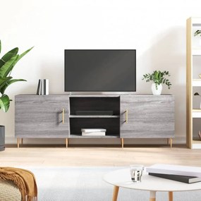 Szürke sonoma színű műfa TV-szekrény 150x30x50 cm