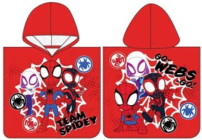 Pókember Team Spidey strand törölköző poncsó 50x115 cm