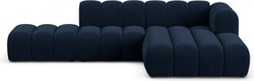 Sötétkék sarokkanapé (jobb oldali) Lupine – Micadoni Home
