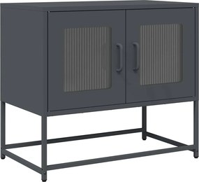 vidaXL antracitszürke hidegen hengerelt acél TV-szekrény 68x39x60,5 cm