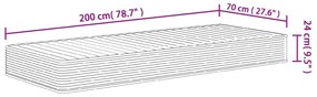 közepesen puha habmatrac 70x200 cm
