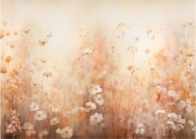 Üveg kép - Vadvirágok mintája (70x50 cm)