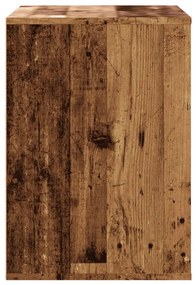 antik fa színű szerelt fa fiókos sarokszekrény 80 x 41 x 58 cm