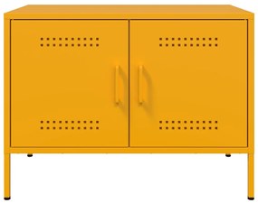 2 db mustársárga acél TV-szekrény 68 x 39 x 50,5 cm