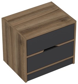Elina Walnut Anthracite éjjeliszekrény