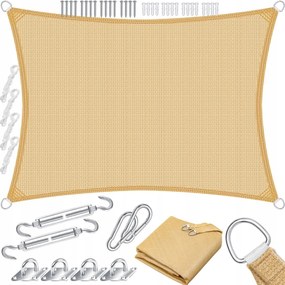 Kesser Napvitorla Hdpe 2 x 4 m Homok Uv 85% Vízálló