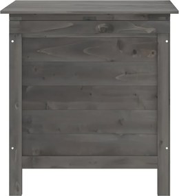vidaXL antracitszürke tömör fenyőfa kerti tárolóláda 50x49x56,5 cm