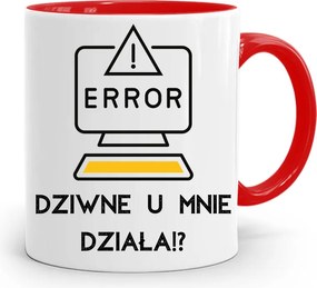 Piros Informatikai Programozó Bögre Error fényképes nyomtatással