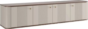 Vesper 4D függő TV-szekrény 187 cm - kasmír / diófa / arany fogantyúk