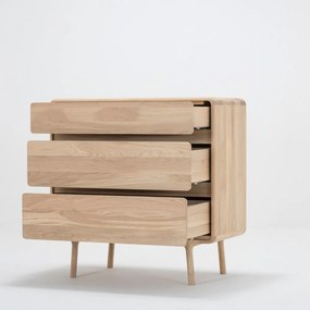 Fawn tömör tölgyfa komód 3 fiókkal - Gazzda