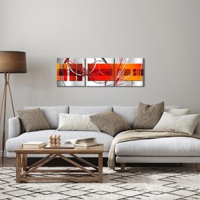 Absztrakt kép (órával) (90x30 cm)