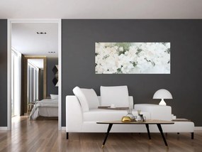 Kép - Fehér virág absztrakció (120x50 cm)