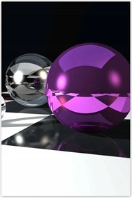 Poszterek 80x120 Lila gömb a rácson