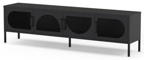 Fekete TV-állvány 180x50 cm Tayra – Marckeric