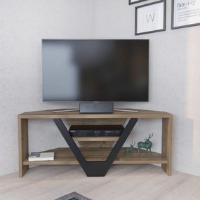 TV szekrény Karin - Walnut, Black