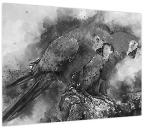 Kép - Akvarell papagájok (70x50 cm)