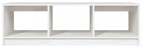fehér tömör fenyőfa dohányzóasztal 110 x 50 x 34 cm