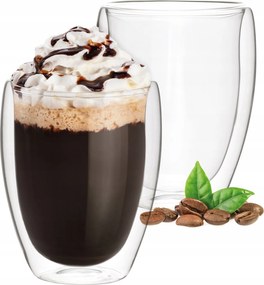 Cembra pohár szett dupla falú és fül nélküli 2 db 0,35 l Homla