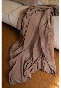 Szürkésbarna mikroplüss takaró 150x200 cm Tomo – Tiseco Home Studio