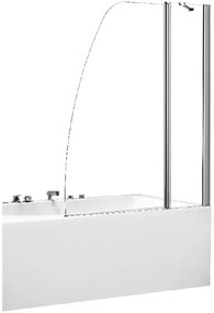 Besco Avis zuhanyparaván 120 cm kétrészes króm fényes/átlátszó üveg PAV-2S