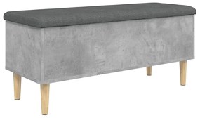 betonszürke szerelt fa tárolópad 102x42x46 cm