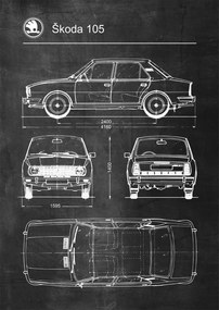 Skoda poszter 105 Retro Patent