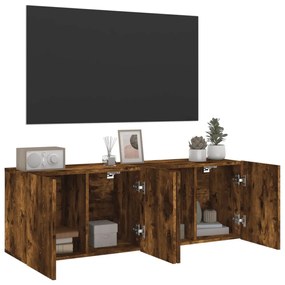 2 db füstös tölgy színű fali TV-szekrény 60 x 30 x 41 cm