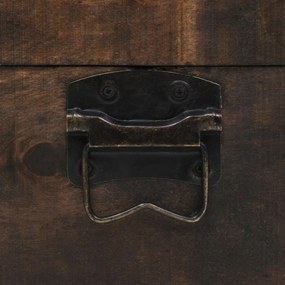 vintage stílusú tömör fa tárolóláda 120 x 30 x 40 cm