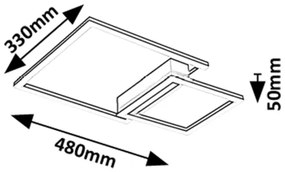 Rabalux 71376 - LED mennyezeti lámpa HELETH LED/24W/230V 3000K