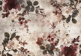 Fotótapéta gallyak levelek virágok dörzsölt beton ragasztó ingyen